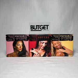 Lot of 3 X Assorted Koffee Beauty Coffee Scrub